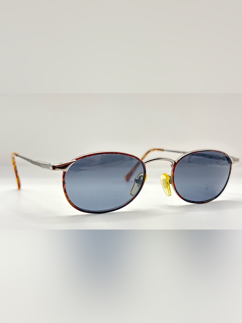 Tortoise Gunmetal Oval Sunglasses Frames Only